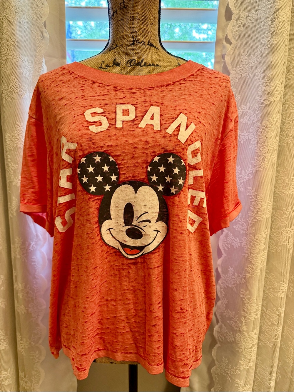 Disney Mickey 'Star Spangled' Short Sleeve Crop Tee